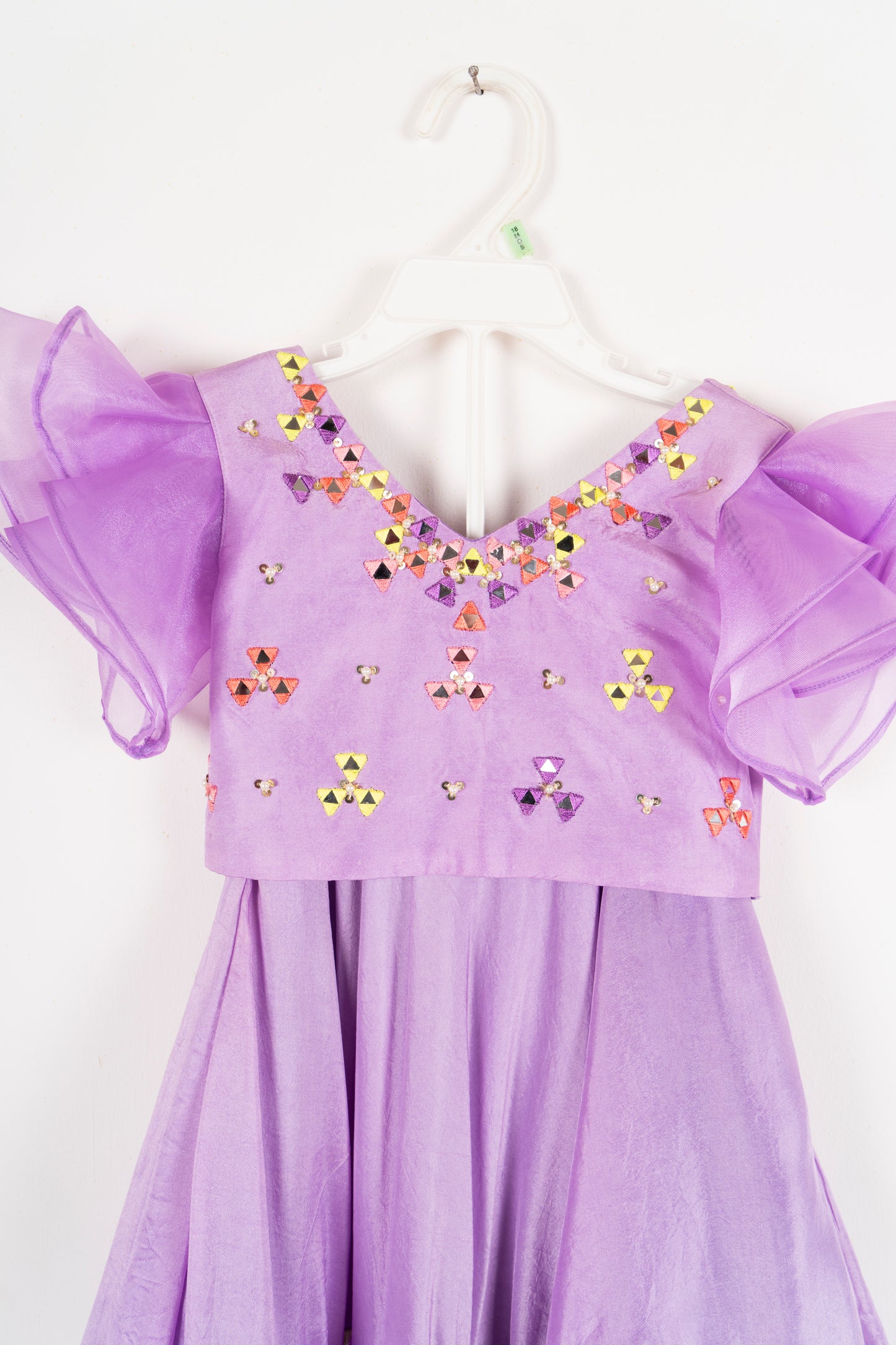 Lavender and Orange Lehnga Set