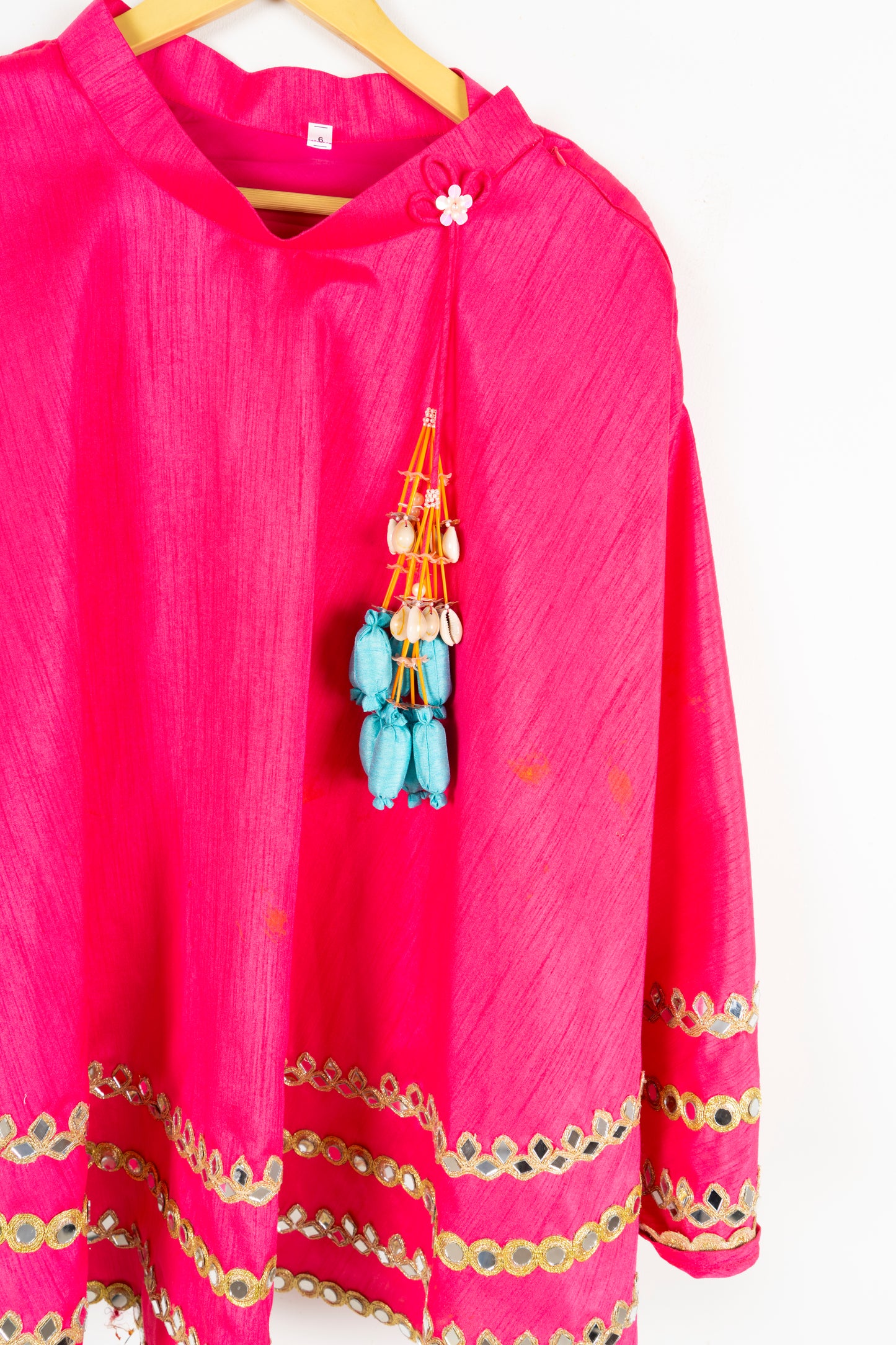 Rani Pink Sitara Halter Blouse Lehnga Set