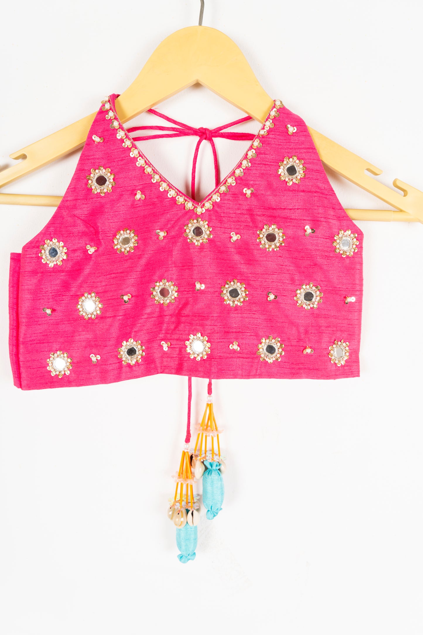 Rani Pink Sitara Halter Blouse Lehnga Set