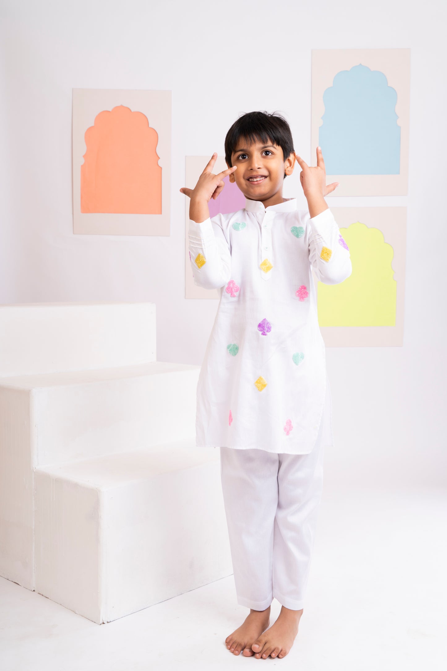New Kurta Set Boys White