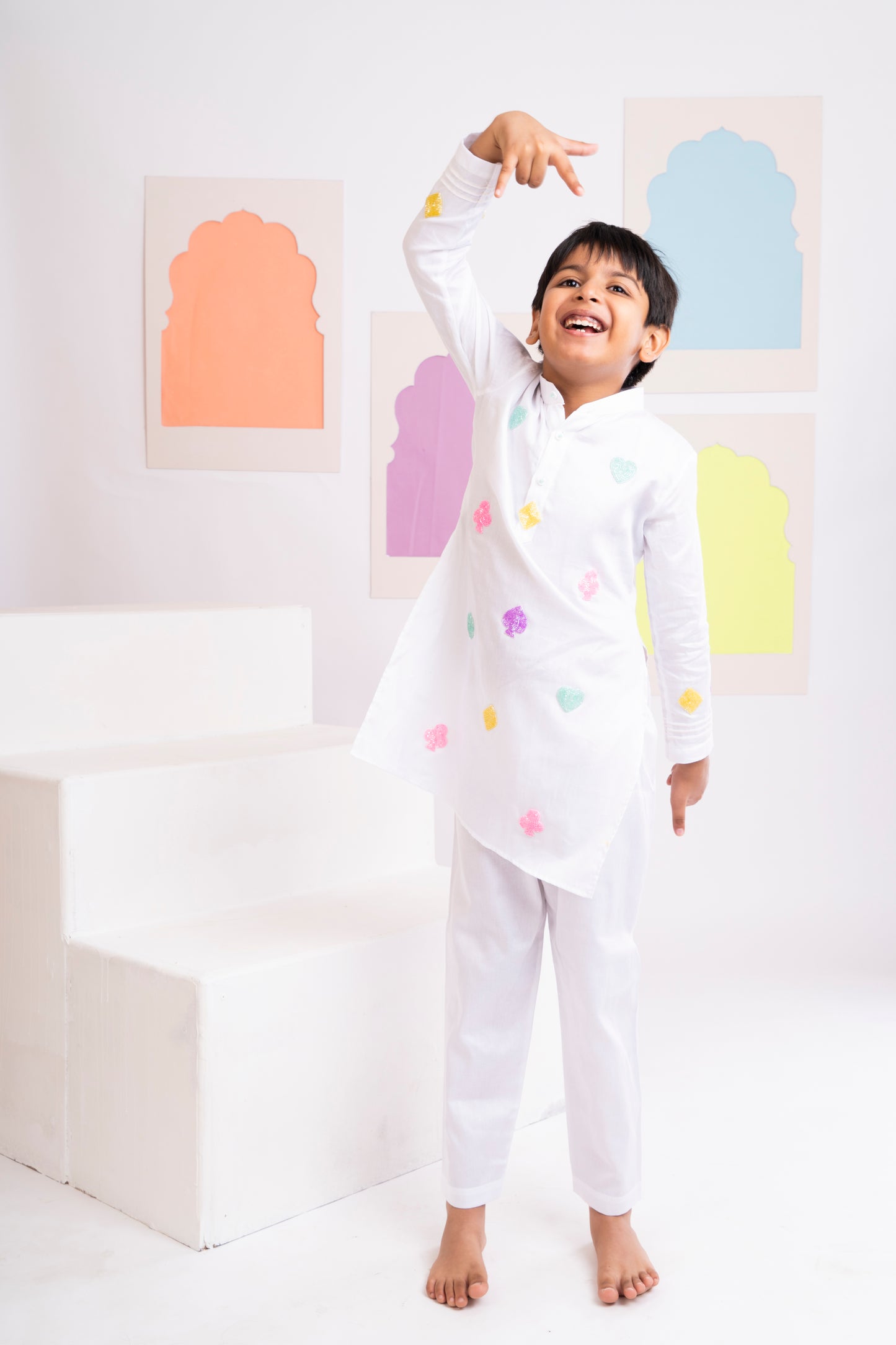 New Kurta Set Boys White