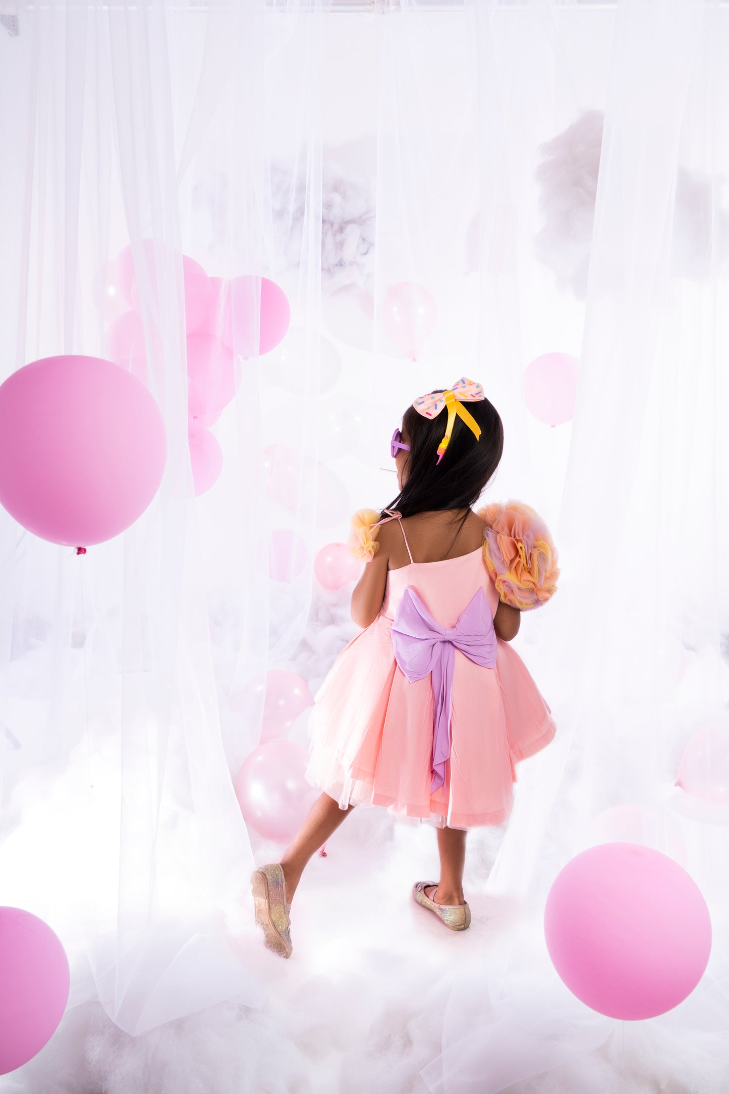 Hot Air Ballon One Shoulder Facinator Dress