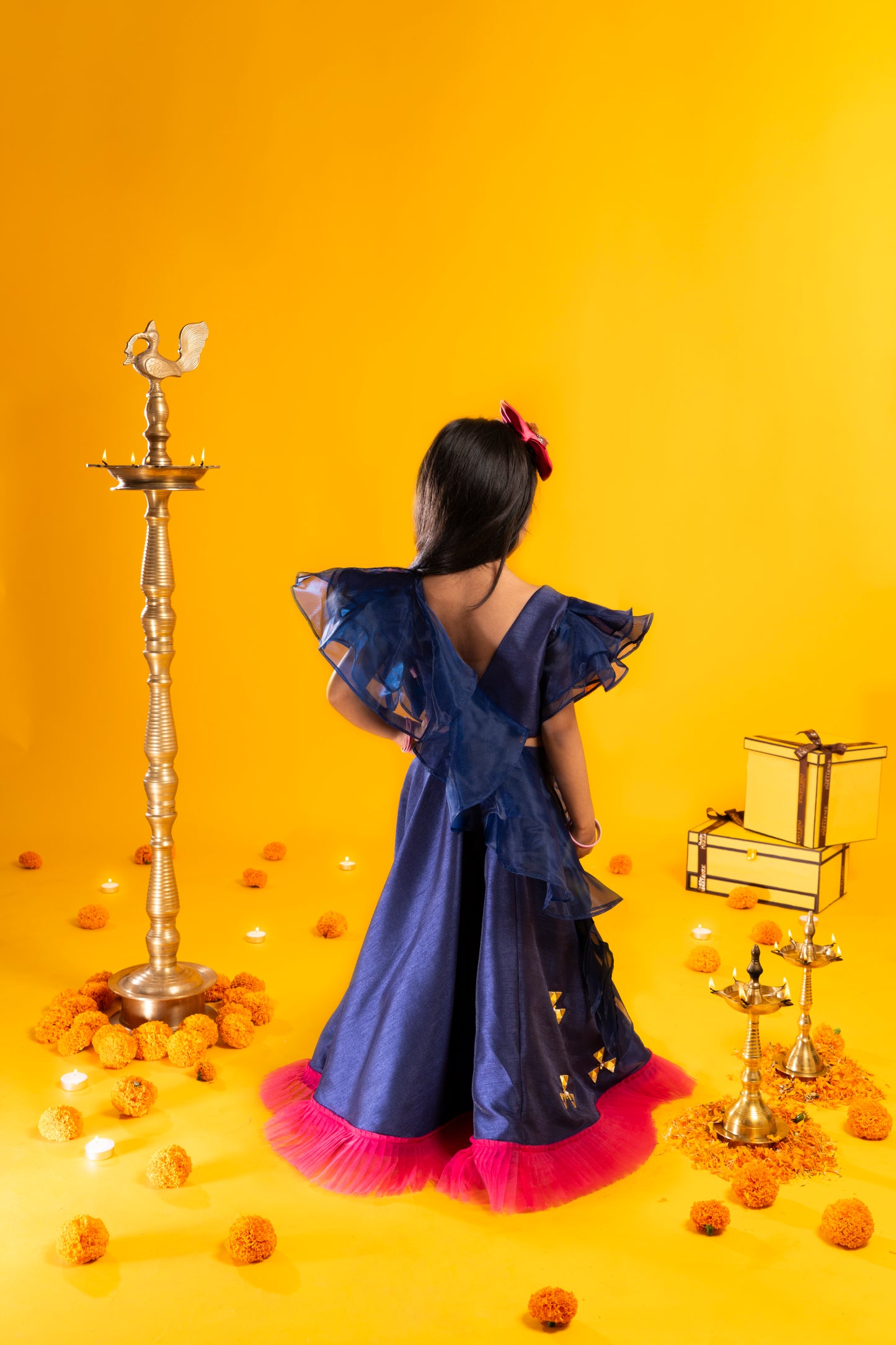 Navy Blue Lehnga Set
